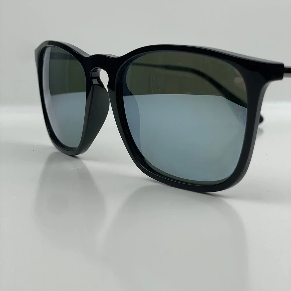 Ray-Ban Chris Sunglasses Black Silver Mirror RB4187 601/30 54-18 3N Unisex Rare